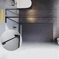Душевая перегородка Veconi Korato KR-77B 70см KR77B-70-01-C9 профиль черный, стекло прозрачное