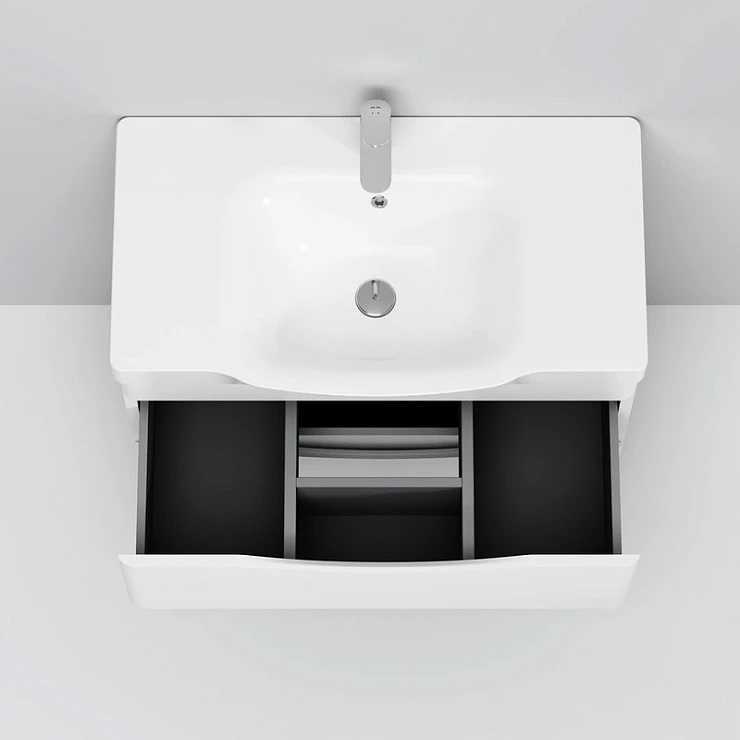 Тумба с раковиной AM.PM Like 80 напольная, белый глянец Тумба с раковиной AM.PM Like 80 напольная, белый глянец