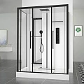 Душевая кабина Black & White Galaxy 85x160см G8030 8030000 профиль черный, стекло прозрачное