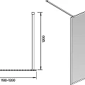 Душевая перегородка Veconi Korato KR-81G 120см KR81G-120-01-C9 профиль золото, стекло прозрачное
