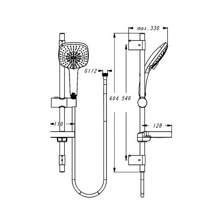 Душевой комплект Ideal Standard Ceraflex B2189AA хром