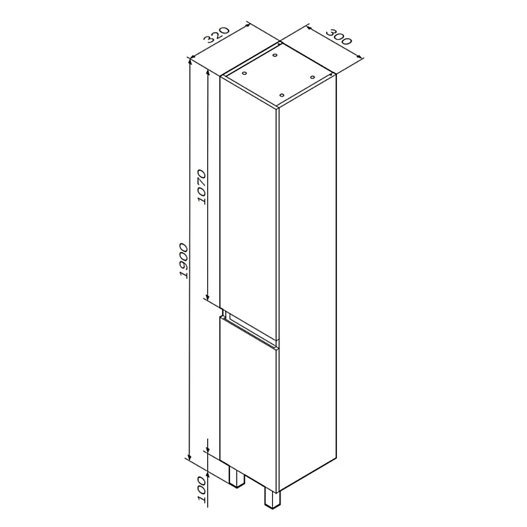 Шкаф-пенал AM.PM X-Joy 30см M85ACSR0306WG белый глянцевый