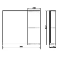 Зеркало-шкаф Comforty Бонн 90 00-00001951CF дуб дымчатый