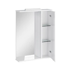 Зеркальный шкаф подвесной SanStar Bianca 60 для ванной комнаты белый