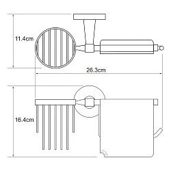 Держатель туалетной бумаги Wasserkraft Isen K-4059 с держателем для освежителя, с крышкой, хром