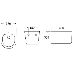 Биде подвесное Ceramica Nova Moments CN3004 белый глянец