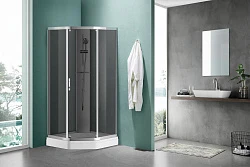 Душевая кабина Azario Denver 90х90х200см AZ-N10806 900 GREY профиль хром, стекло серое