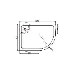 Душевой поддон Vincea 120x90см VST-2AJ-1290L белый