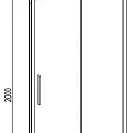 Душевая дверь в нишу Aquanet Pleasure 120см AE60-N-120H200U-BT профиль черный, стекло прозрачное