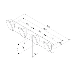 Крючок AM.PM Inspire 2.0 A50A35900 хром