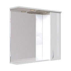 Зеркальный шкаф подвесной SanStar Вольга 70 для ванной комнаты белый