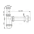 Сифон для раковины Alcaplast A43, DN=40 мм, c накидной гайкой 5/4"