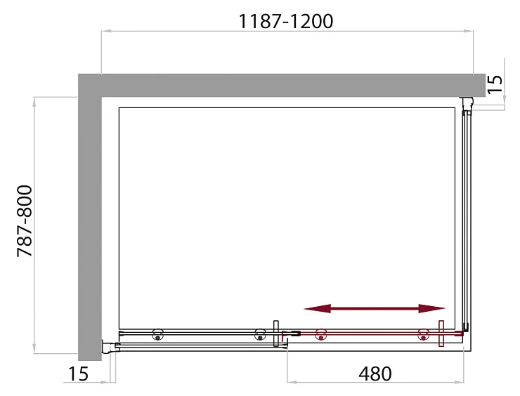 Душевой уголок BelBagno Uno 120x80см UNO-AH-1-120/80-M-Cr профиль хром, стекло матовое