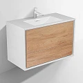 Тумба под раковину Vincea Alessia 90 VMC-1S900YW белый / светлое дерево