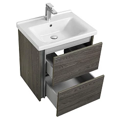 Тумба с раковиной Aquaton Стоун 60 грецкий орех