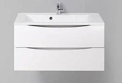 Тумба с раковиной BelBagno Marino 90 белая глянцевая