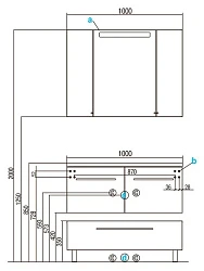 Тумба с раковиной Aquaton Мадрид 100 с 2 ящиками, белая