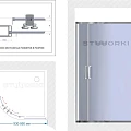 Душевой уголок STWORKI Хельсинки 95x95см DE018RL9595200 профиль хром матовый