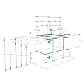 Тумба с раковиной Aquaton Шерилл 105 белая