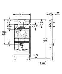 Система инсталляции для писсуаров Grohe Rapid SL 38786001