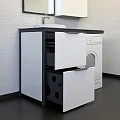 Тумба с раковиной Comforty Лозанна-120 00-00009517 белая, с антрацитовой столешницей