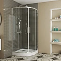 Душевой уголок Bravat Drop 90x90см BS090.1200A профиль хром, стекло прозрачное