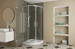 Душевой уголок Bravat Drop 90x90см BS090.1200A профиль хром, стекло прозрачное