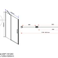 Душевая дверь в нишу Vincea Orta 120см VPP-1O120CH-L профиль хром, стекло прозрачное