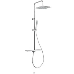 Душевая стойка Aquanet Pragmatic S AF430-70-S-C с полкой, хром