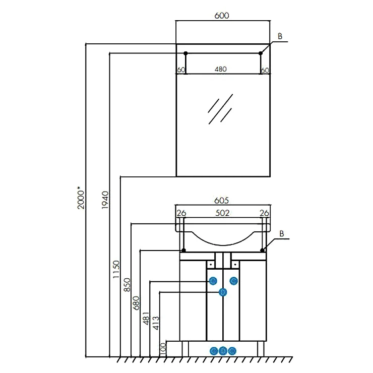 Тумба под раковину Aquaton Фиджи 60 1A179601FG010 белая