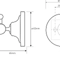 Крючок Bemeta Retro 144106017 бронза