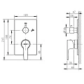 Смеситель встраиваемый для душа Bravat Prolate P69219CP-2-ENG хром