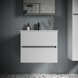 Тумба с раковиной Sancos Urban 60 белая глянцевая