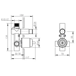Гигиенический душ Bravat D9151BW-ENG со смесителем, черный