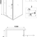 Душевой уголок Niagara Nova 100x100см NG-83-10AB-A100B профиль черный, стекло прозрачное