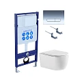 Комплект унитаз Set Aquatek Европа cmp016 AQ1106-00 унитаз и кнопка + инсталляция INS-0000012 5в1