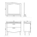 Тумба с раковиной Comforty Монако 100 00004136346CF белая глянцевая