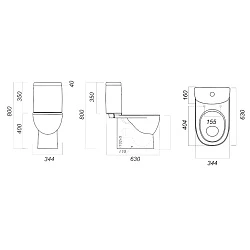 Унитаз напольный Sanita Luxe Fest Comfort WC.CC/Fest/2-DM/WHT.G/S1 белый глянец