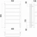 Полотенцесушитель электрический Terminus Евромикс П6 40х65 см 4670078531261 хром