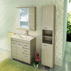 Зеркало-шкаф Comforty Марио 90 00003130375CF сосна лоредо