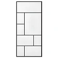 Душевая перегородка Bravat Blackline 90x195см BG090.6414B профиль черный, стекло прозрачное