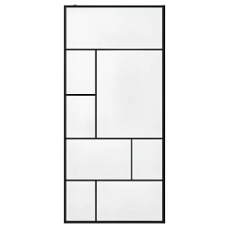 Душевая перегородка Bravat Blackline 90x195см BG090.6414B профиль черный, стекло прозрачное