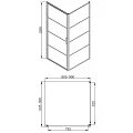 Душевой уголок Bravat Blackline 90x90см BS090.2115B профиль черный, стекло прозрачное