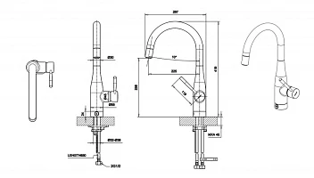 Смеситель Bravat Miranda F7164208CP-2-ENG для кухонной мойки