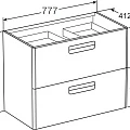 Тумба под раковину Roca Gap 80 ZRU9302732 белая матовая