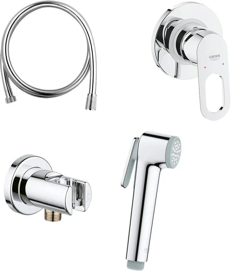 Гигиенический душ Grohe BauLoop 124895 со смесителем, хром