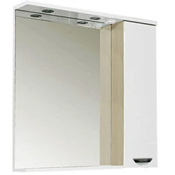 Зеркало-шкаф Aquanet Гретта 75 173986 белый/светлое дерево