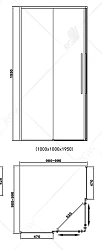 Душевой уголок RGW Stilvoll SV-31B 100х100см 32323100-14 профиль черный, стекло прозрачное