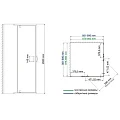 Душевой уголок Wasserkraft Leine 90x90см 35P03 профиль хром, стекло прозрачное