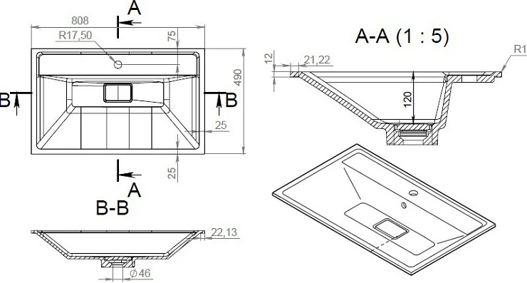 Тумба с раковиной AM.PM Inspire 2.0 80 белый матовый